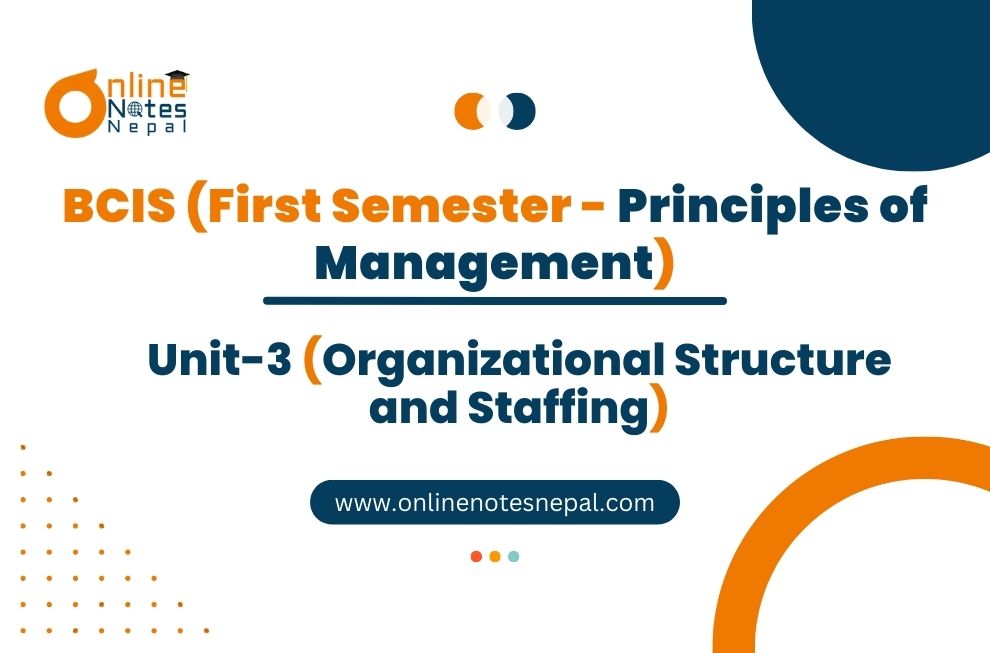 Unit III: Organizational Structure and Staffing